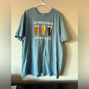 Life Is Good Diversified Portfolio Beer Blue T-Shirt XL